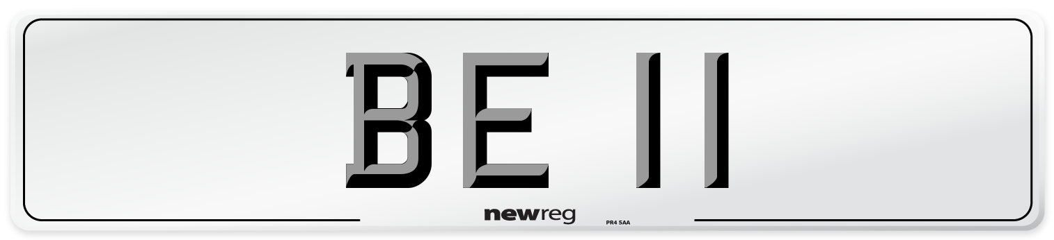 BE 11 Number Plate from New Reg